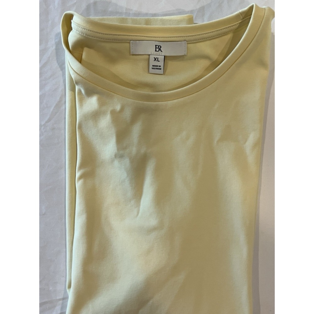 BANANA REPUBLIC Large Yellow Refined Cotton Tank #744452 Beach Cruise Golf Soft
